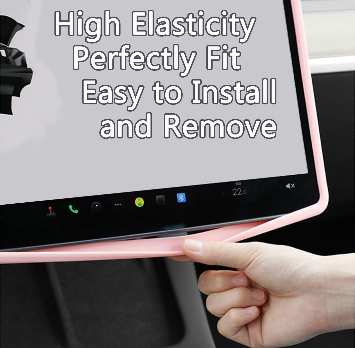 Marco protector de pantalla para Tesla Model 3  Y consola central accesorios decoración protección Tesla pantalla inastillable bordes de silicona