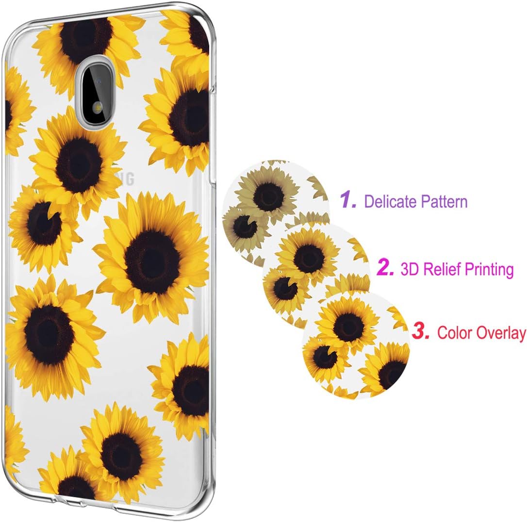Sidande – Funda para Galaxy J3, Galaxy J3 Star, Galaxy J3 Orbit, Galaxy J3 Achieve, funda Sidande a prueba de golpes, transparente, suave, flexible,