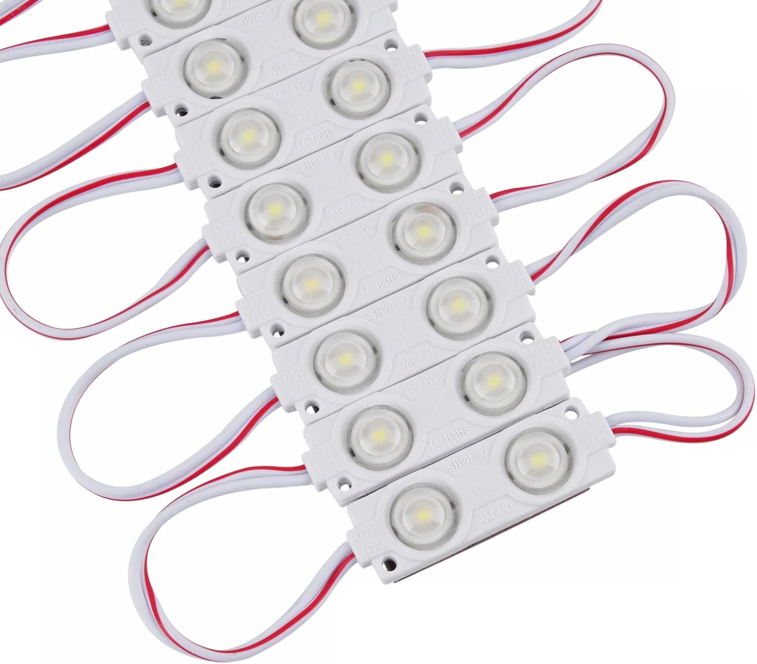 Módulos LED verdes para letrero UL Listed 0.72W Luz decorativa impermeable para publicidad Lightbox Letter con cinta adhesiva trasera (paquete de