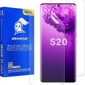Armor Suit Paquete de 2 protectores de pantalla antirreflejos diseñados para Samsung Galaxy S20 5G (6.2 pulgadas) compatible con fundas, película Armor Suit Paquete de 2 protectores de pantalla antirreflejos diseñados para Samsung Galaxy S20 5G (6.2 pulgadas) compatible con fundas, película
