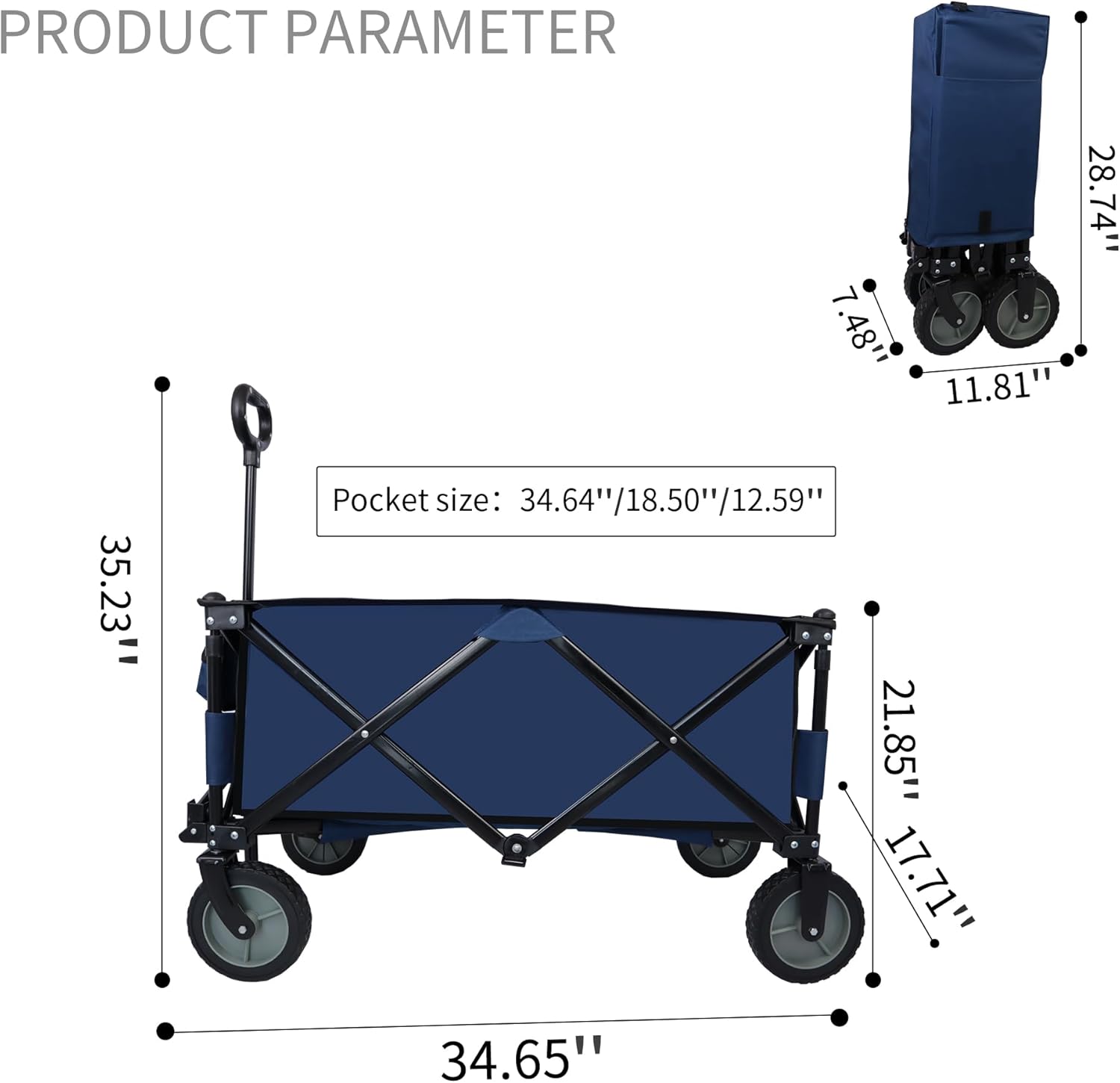Carrito plegable utilitario plegable resistente, carrito de playa multiusos, carrito de playa, carrito de jardín para deportes, compras, camping