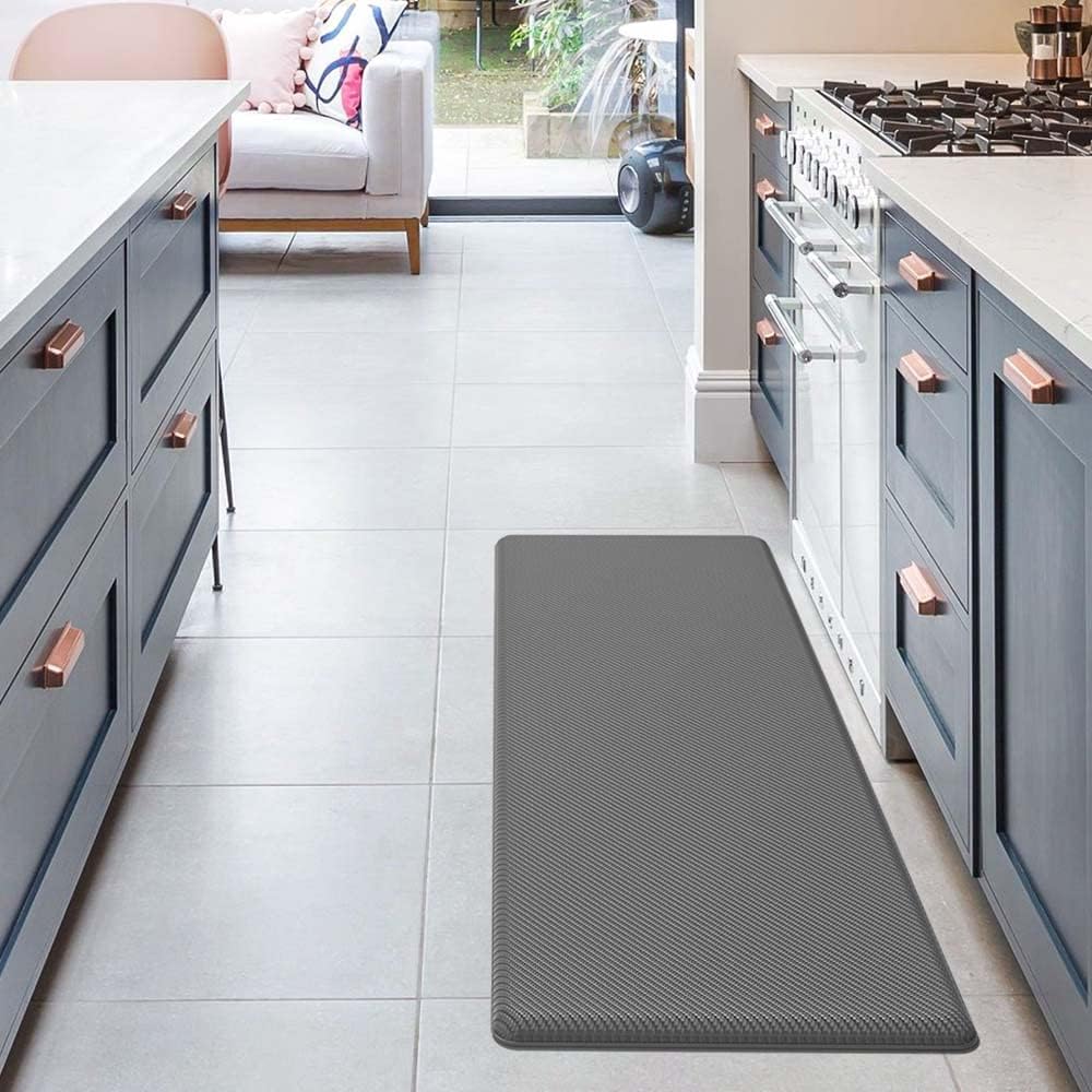 DEXI Anti Fatigue Kitchen Mat, 34 Inch Thick, Stain Resistant, Padded Cushioned Floor Comfort Mat for Home, Garage and Office Standing Desk,