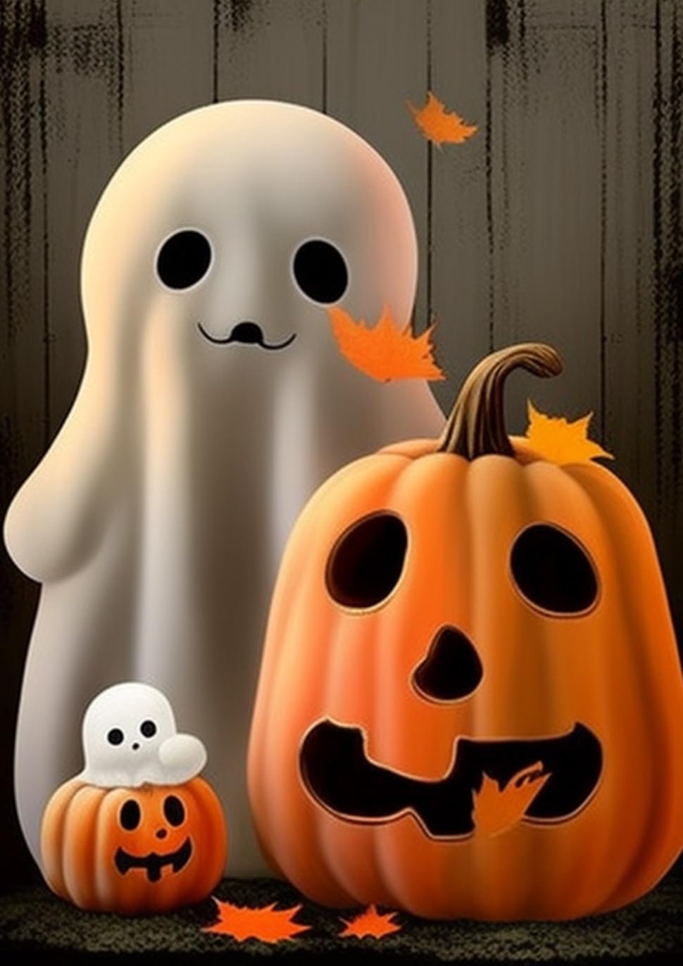 Rompecabezas de Halloween 2023 lindo juego de rompecabezas minimalista con temática navideña de calabaza fantasma para adultos, 500 piezas de