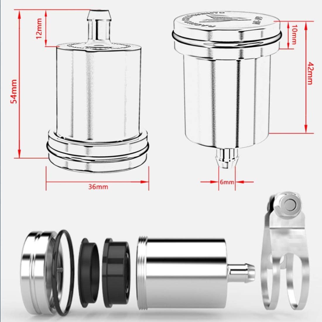 Vaso de aceite de embrague de freno de aluminio para motocicleta, compatible con S1000RR S1000R S1000XR R1200RS HP4 Race K16000B F800GT K1600GT
