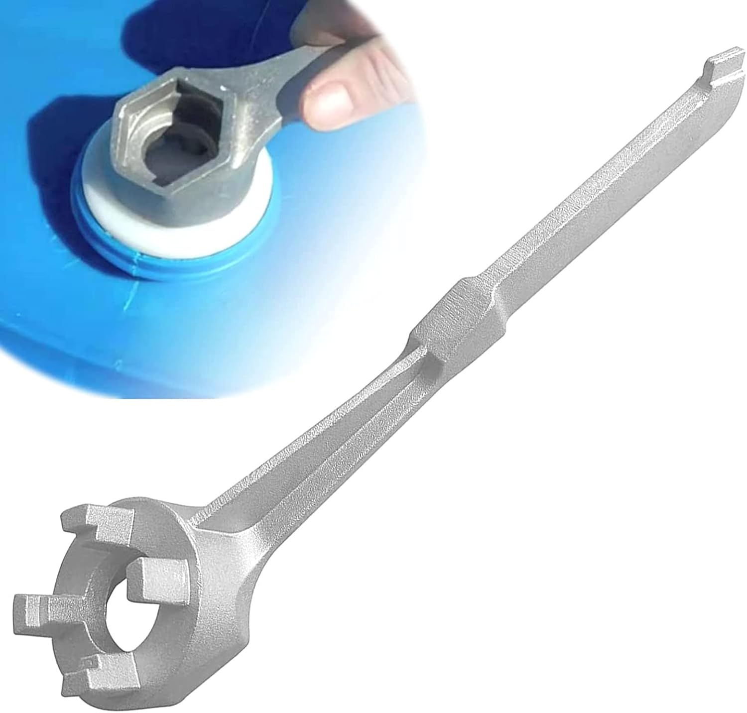Llave Bung Llave de tambor de aluminio de galón, llave de tambor para abrir 10, 15, 20, 30, 50, 55 galones, llave de tambor de 55 galones, enchufe