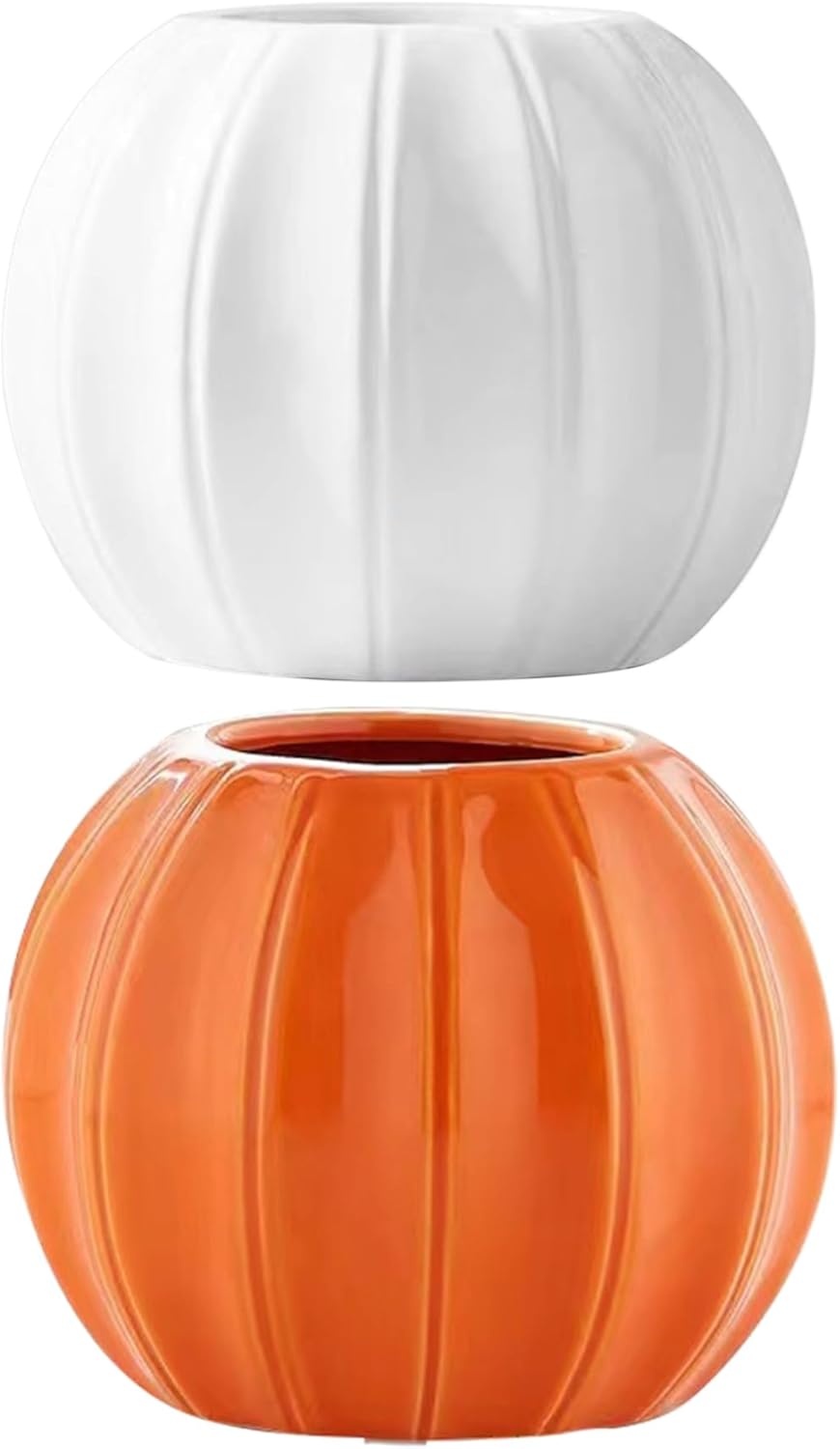 Jarrón de calabaza de cerámica para calabaza, mini maceta única, arreglo de flores secas, jarrón decorativo para cosecha de otoño, Acción de