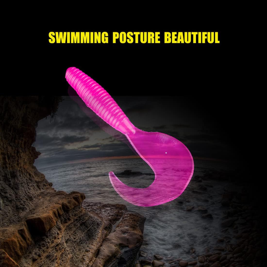 Soft Plastic Soft Lures Soft Fishing Lures for Bass, Paddle Tail Swimbaits, Jig Heads