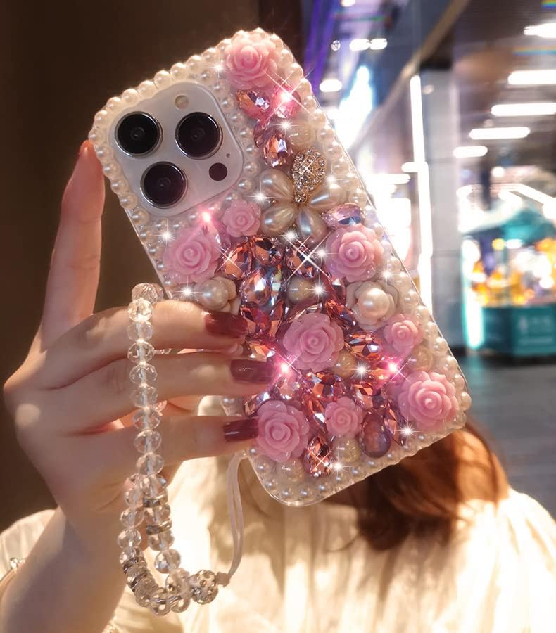 redecarie Funda para Galaxy A13 5G, para mujeres y niñas, de lujo, a la moda, con piedras preciosas de cristal, diamantes de imitación, con