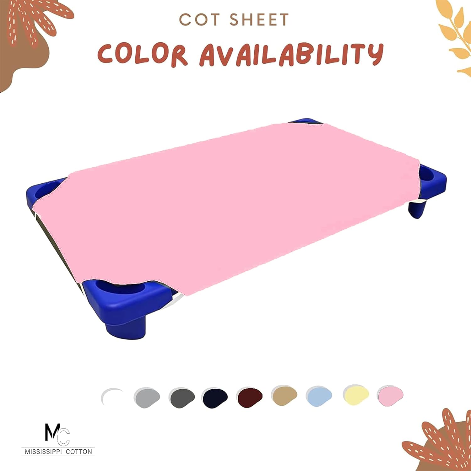 Paquete de 6 sábanas para cuna preescolar para guardería, tela de mezcla de poliéster con esquinas elásticas para cunas que se adaptan a 22 x 40