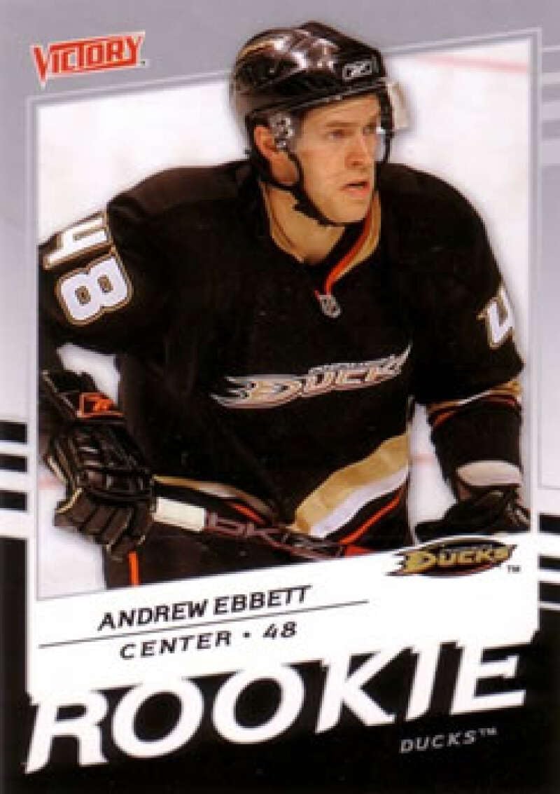 2008-09 Upper Deck Victory Hockey #236 Andrew Ebbett RC Rookie Anaheim Ducks Official NHL Trading Card (Stock Photo Shown, Near Mint or Better