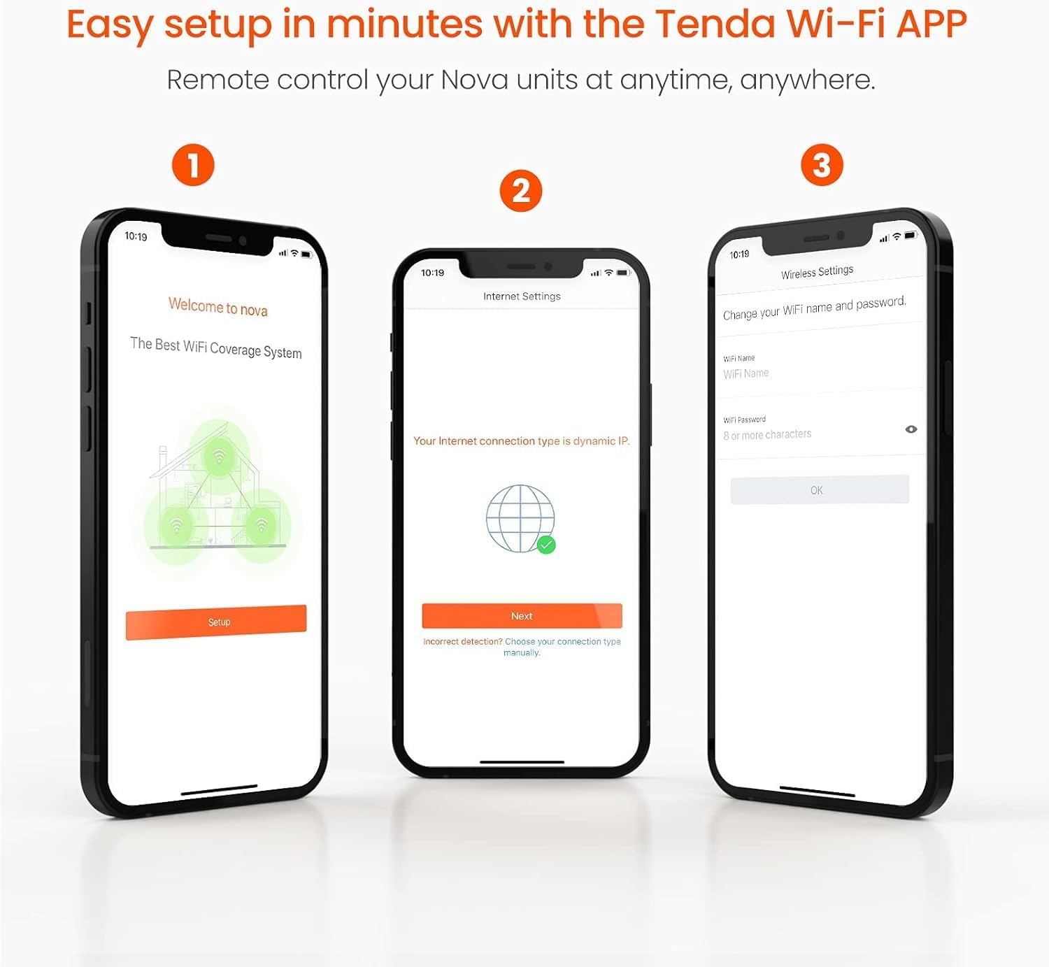 Tenda Nova Mesh WiFi System MW5 – Cubre hasta 3500 pies cuadrados – Sistema de malla WiFi AC1200 para todo el hogar – Red de malla de doble banda