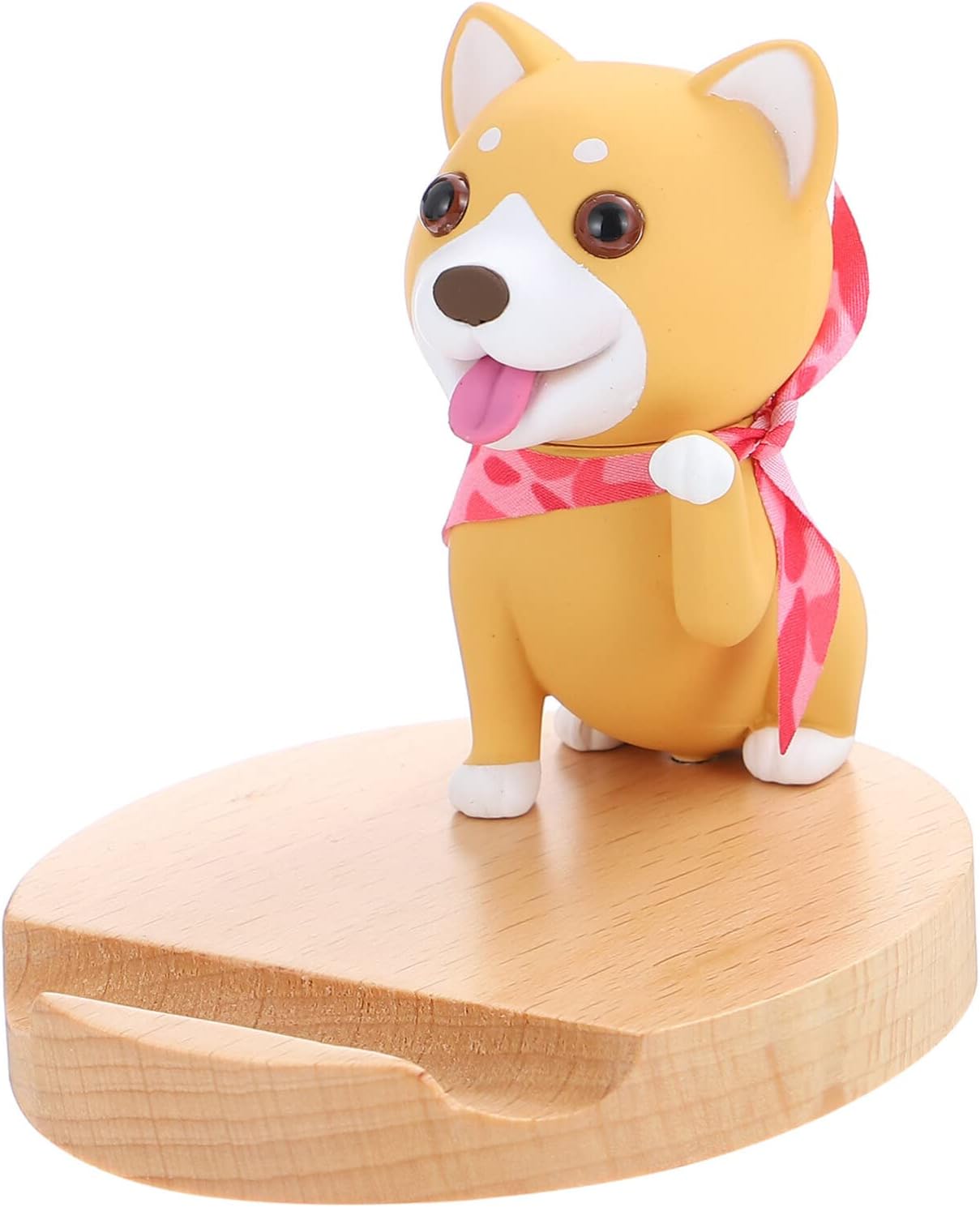 ULTECHNOVO Soporte de teléfono para perro, soporte de teléfono de escritorio de animales, soporte de exhibición de ornamento, lindo adorno de