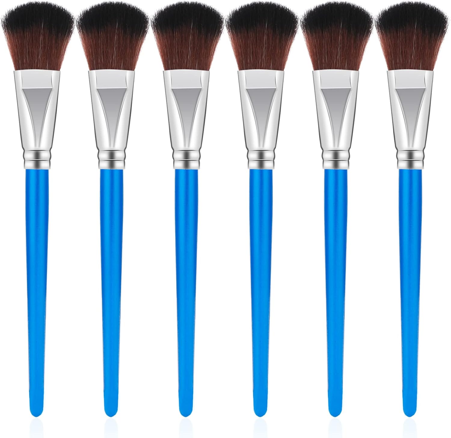 6 pinceles para fregona para pintura acrílica, pincel de mezcla de 1 pulgada, pinceles de pintura para pintura acrílica, pincel ovalado para