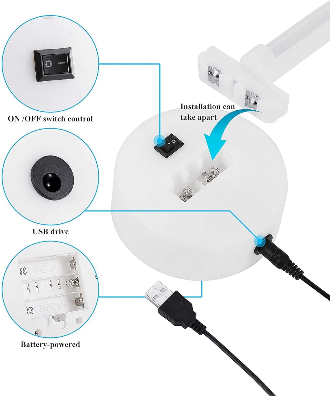 Letrero de luz de neón, letrero de neón LED de muñeco de nieve, alimentado por bateríaUSB, luz nocturna de neón acrílica para Navidad, decoración de