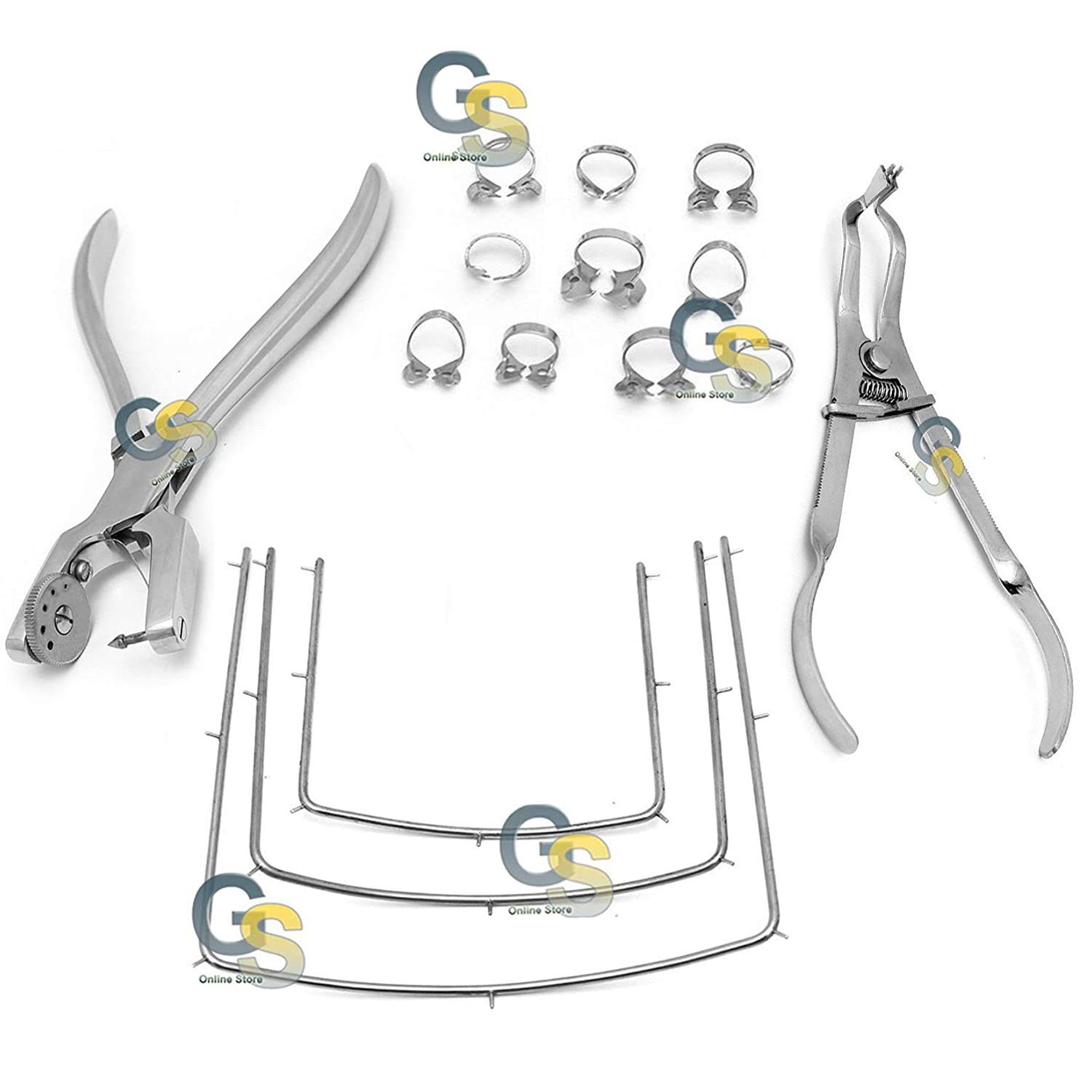 15Pcs Starter Dique De Goma KIT Dental G.S Instrumentos