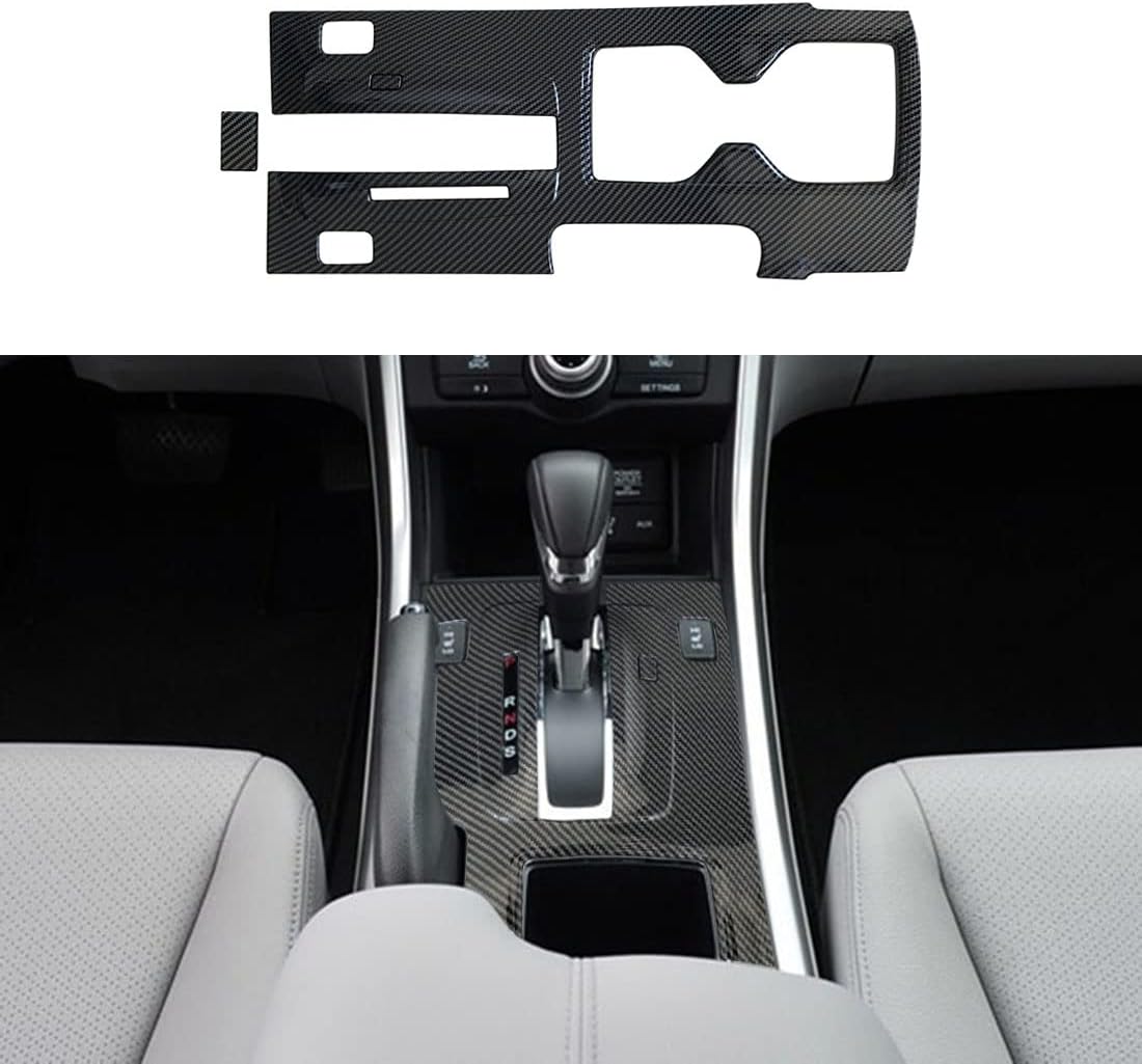 ruihe Patrón de fibra de carbono para palanca de cambios de coche, panel de consola, cubierta de marco compatible con Honda Accord 2013 2014 2015