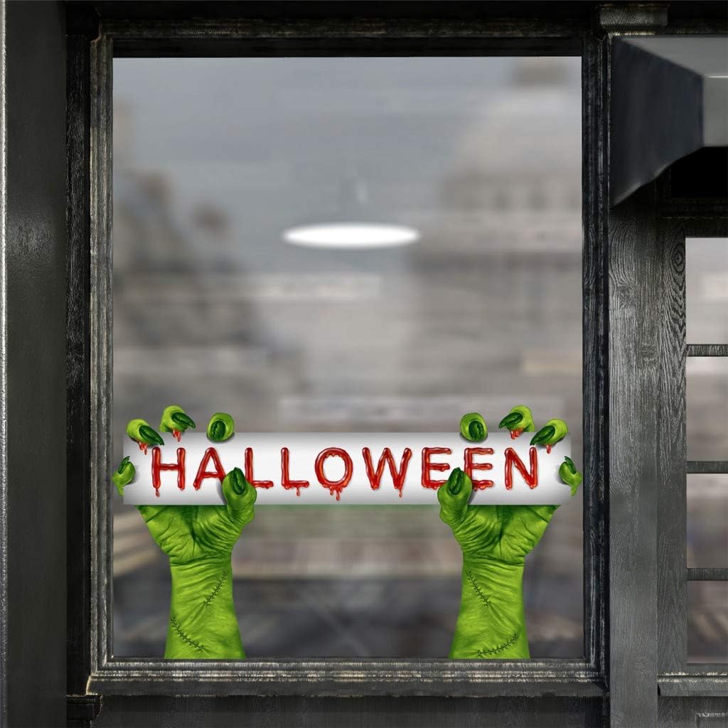 Calcomanías de pared de manos de fantasmas de Halloween, calcomanías de Halloween para ventana, calcomanías de manos fantasmas, calcomanías para