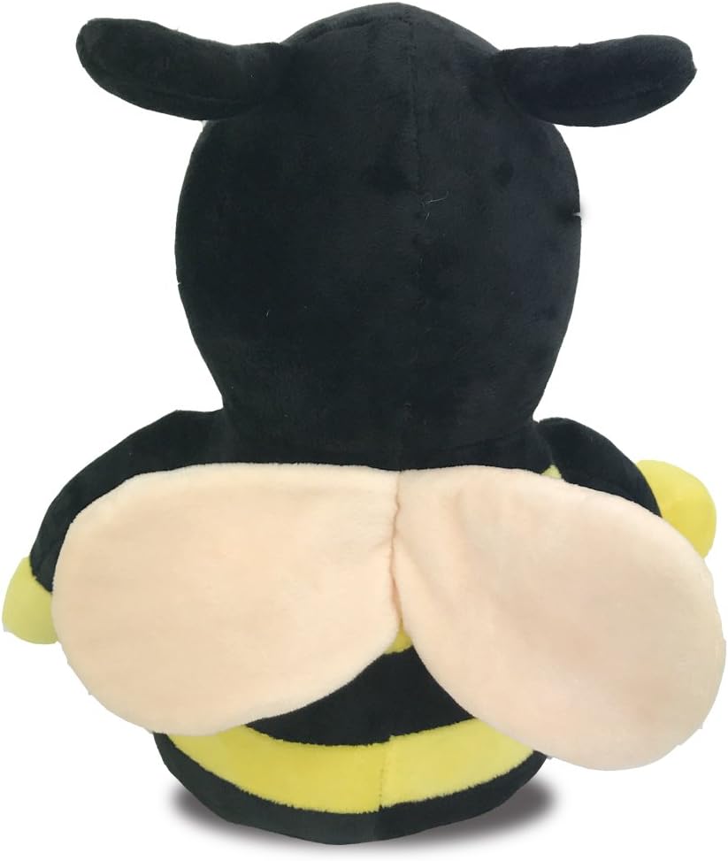 Peluche Nana la abeja con cara sonriente y alas amarillas, abejorro, juguete suave en forma de animal para niños de 12 pulgadas de la cabeza a los