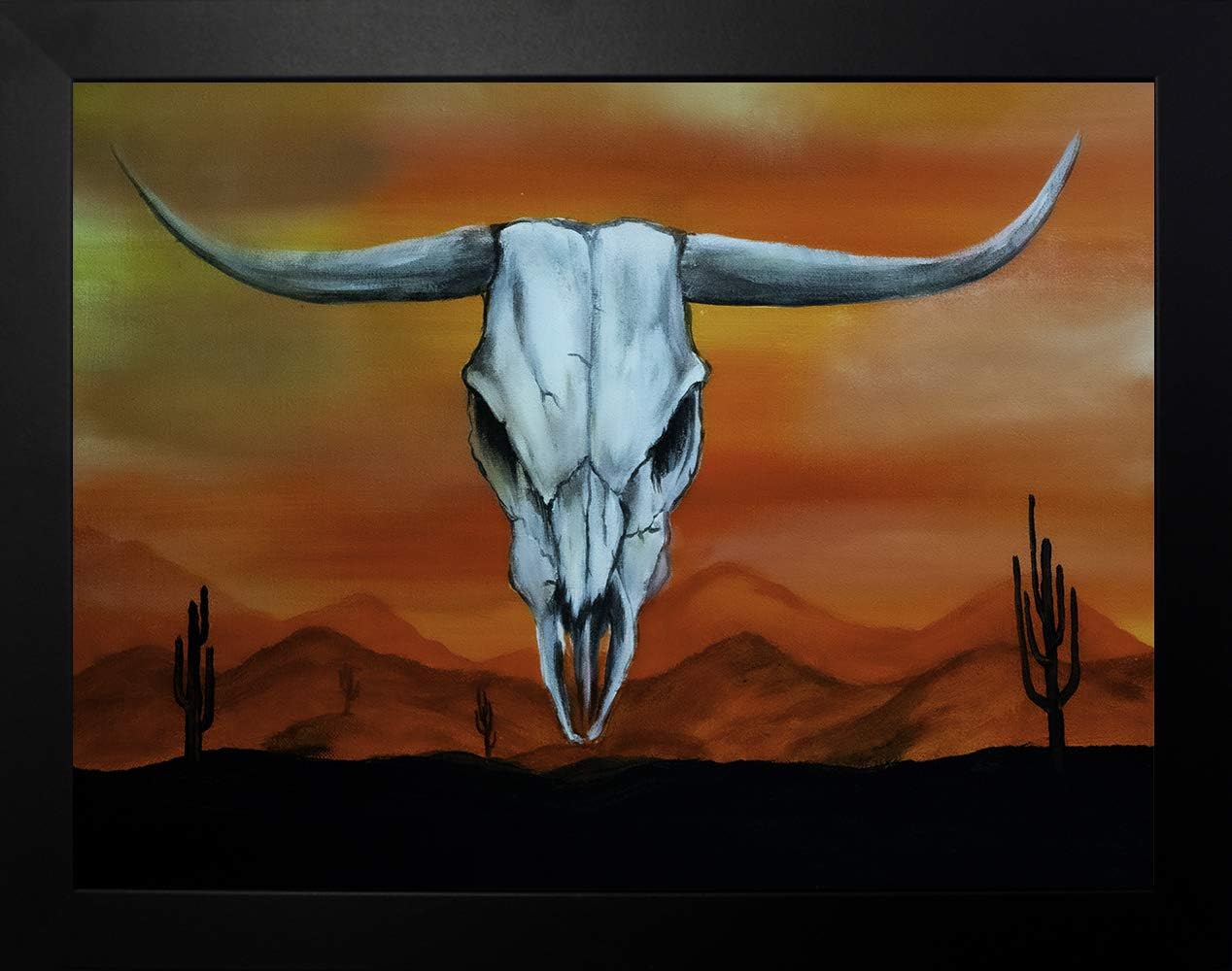 Buyartforless IF EDC453 16×12 1.25 Black Wall Art, Red