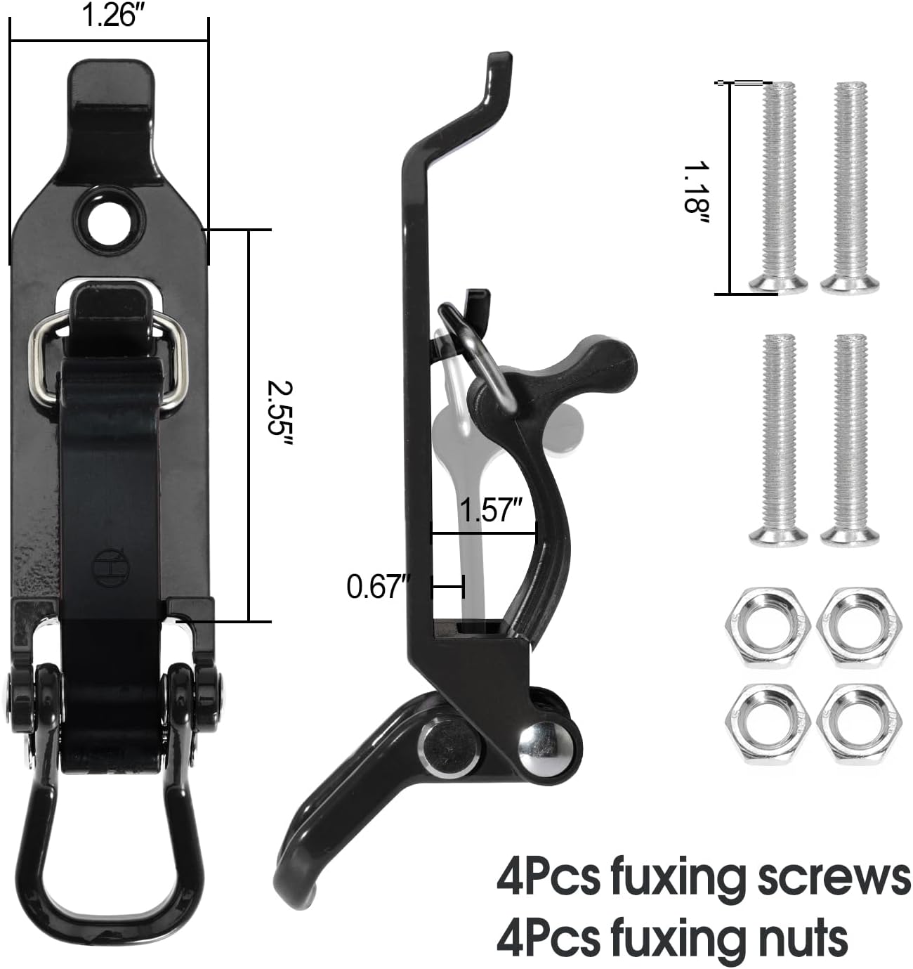 Kit de abrazadera de soporte de pala para portaequipajes de techo, soporte de montaje en pared, abrazaderas de goma de metal para camiones, barcos,