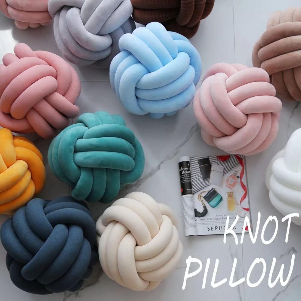 KUCCO – Cojín redondo de bola para decoración de habitación de niños, almohada de felpa para niñas, accesorios de fotografía para niñas, almohada