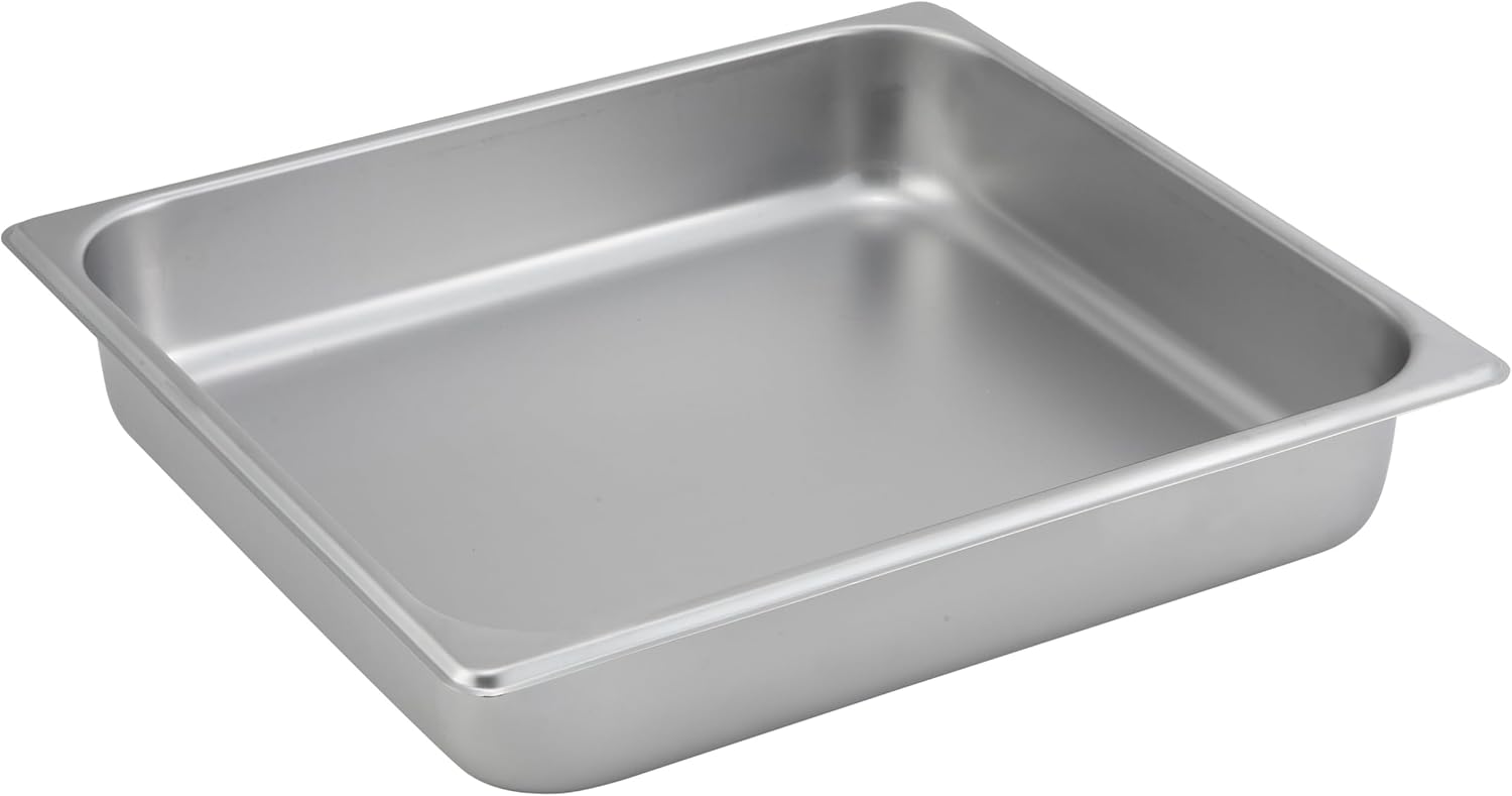 Winco Bandeja de tamaño 23, 2 12 pulgadas, acero inoxidable, mediano