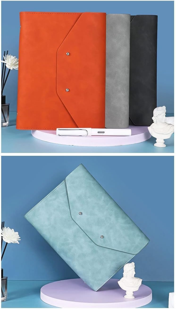 Porta A5 – Carpeta organizadora de documentos A4, carpeta de 6 anillas, para entrevistas, conferencias y presentaciones, organizador de bolsillo
