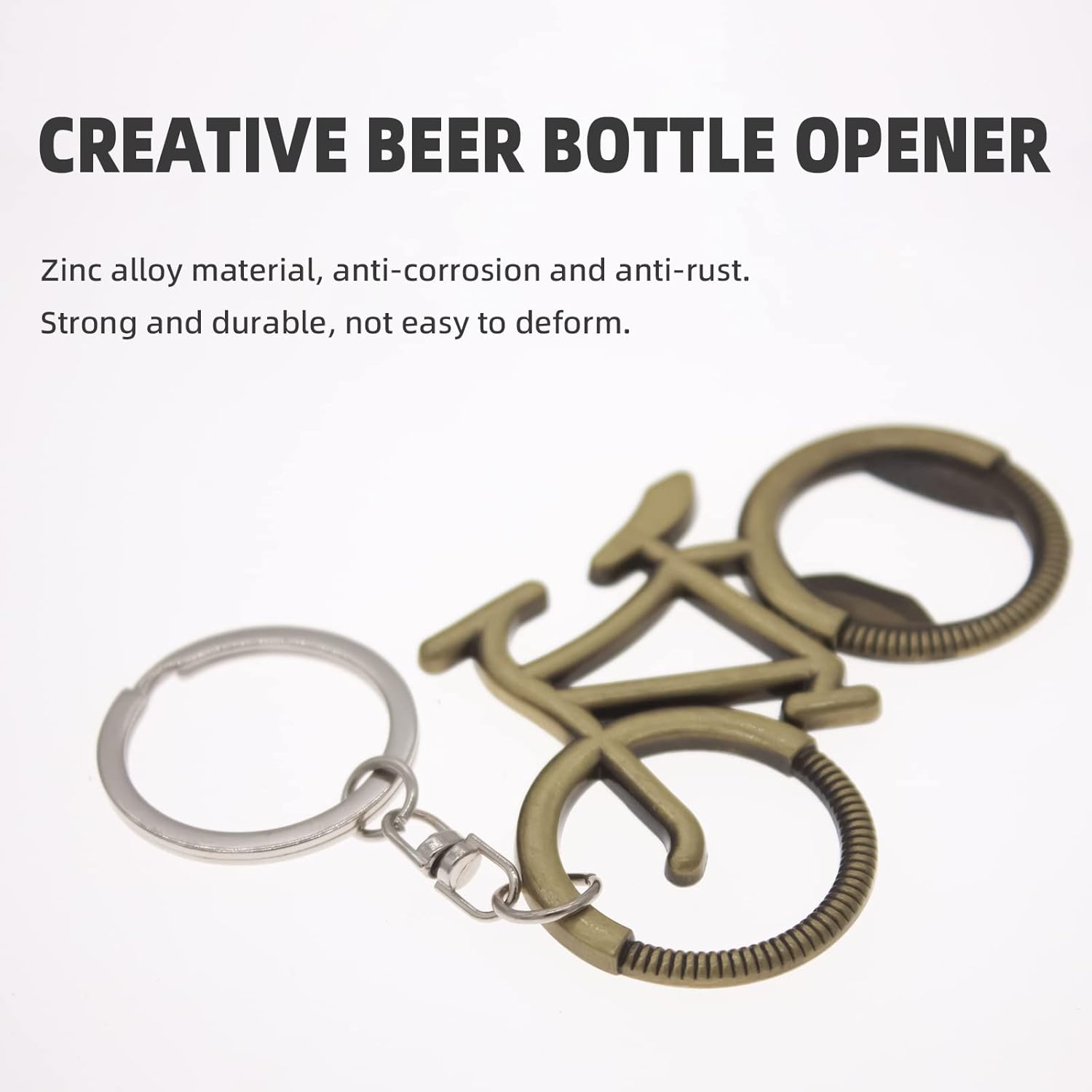 Llavero de aleación de zinc para bicicleta, abrebotellas de cerveza, colgante de automóvil, regalo para familiares y amigos en festivales, ligero y