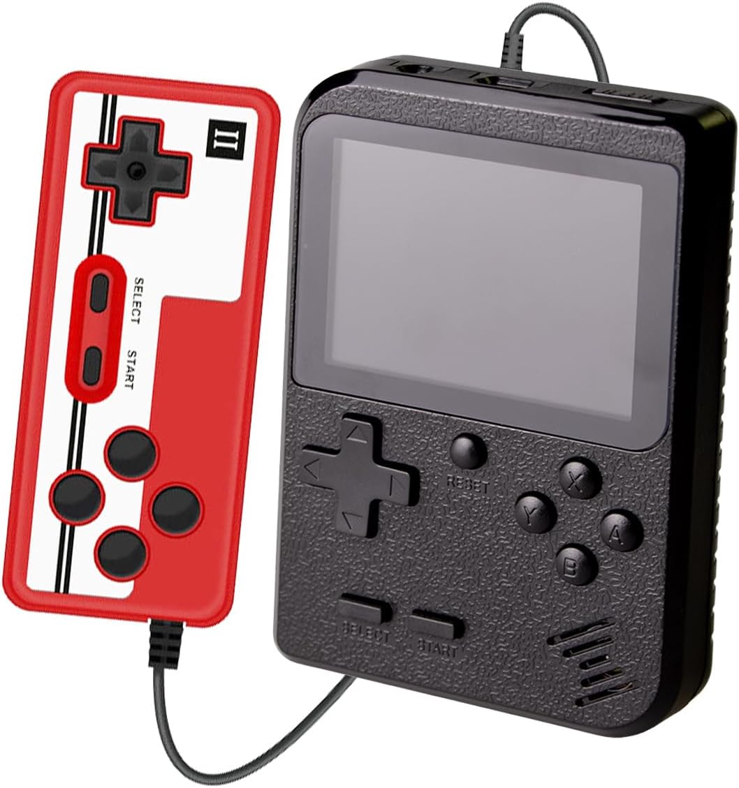Consola de juegos portátil retro mini reproductor de juegos con 400 juegos clásicos de FC compatibles con 2 jugadores y conexión de TV, regalo de