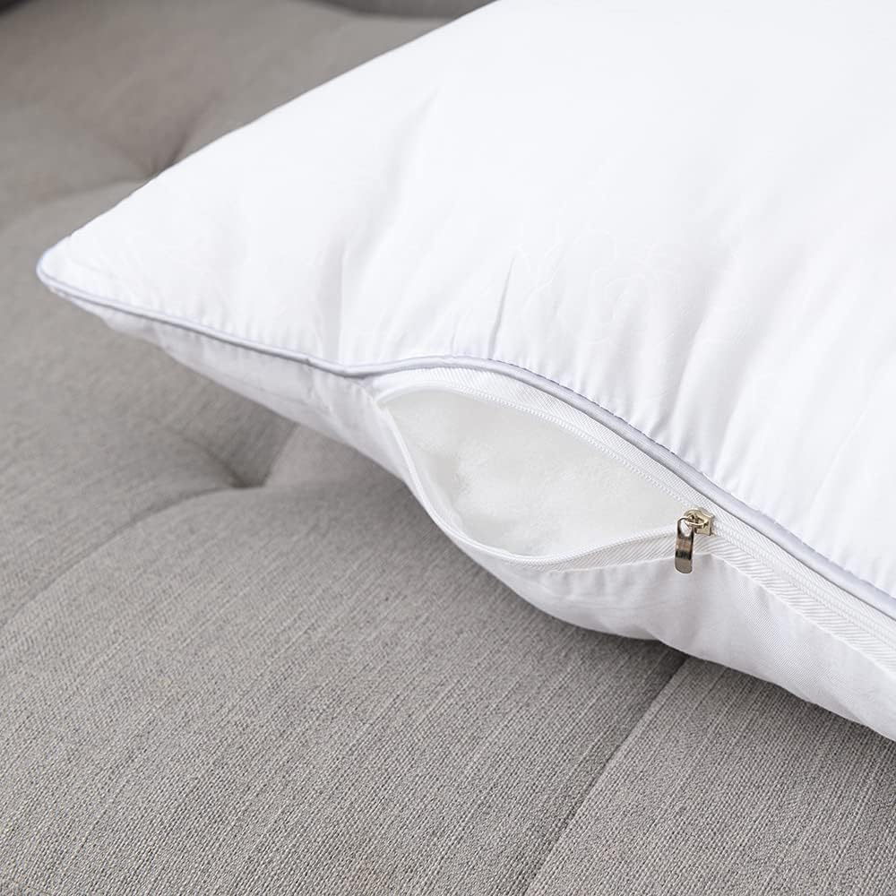 Comvi – Almohadas decorativas para sofá, color gris oscuro, rellenos y fundas (2 almohadas + 2 fundas de almohada), almohadas de terciopelo para