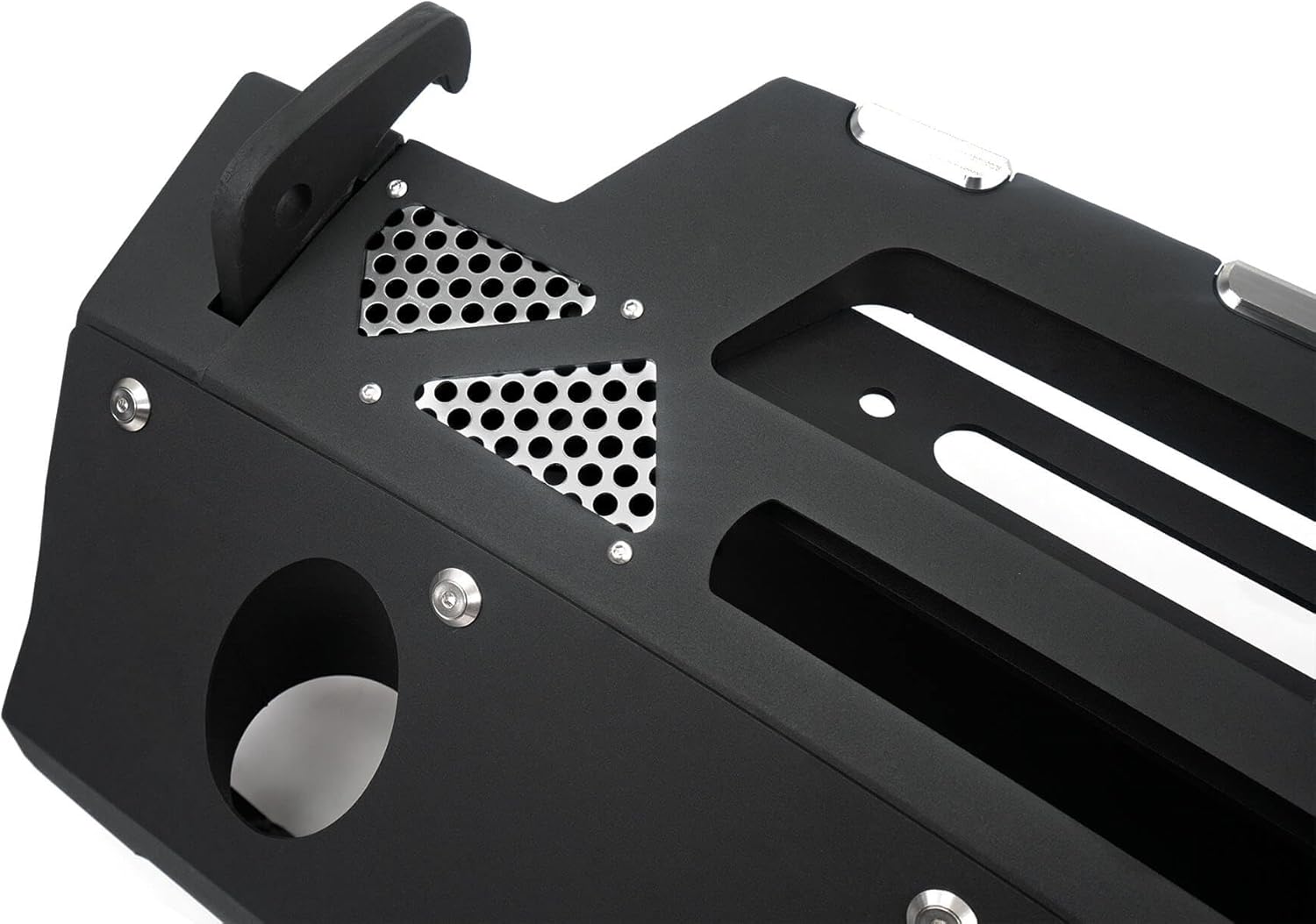 DV8 Offroad  FBJL-02  Parachoques delantero para Wrangler JL 18-22 y Gladiator JT 20-22  Perfil rechoncho  Capaz de cabrestante  Recortes