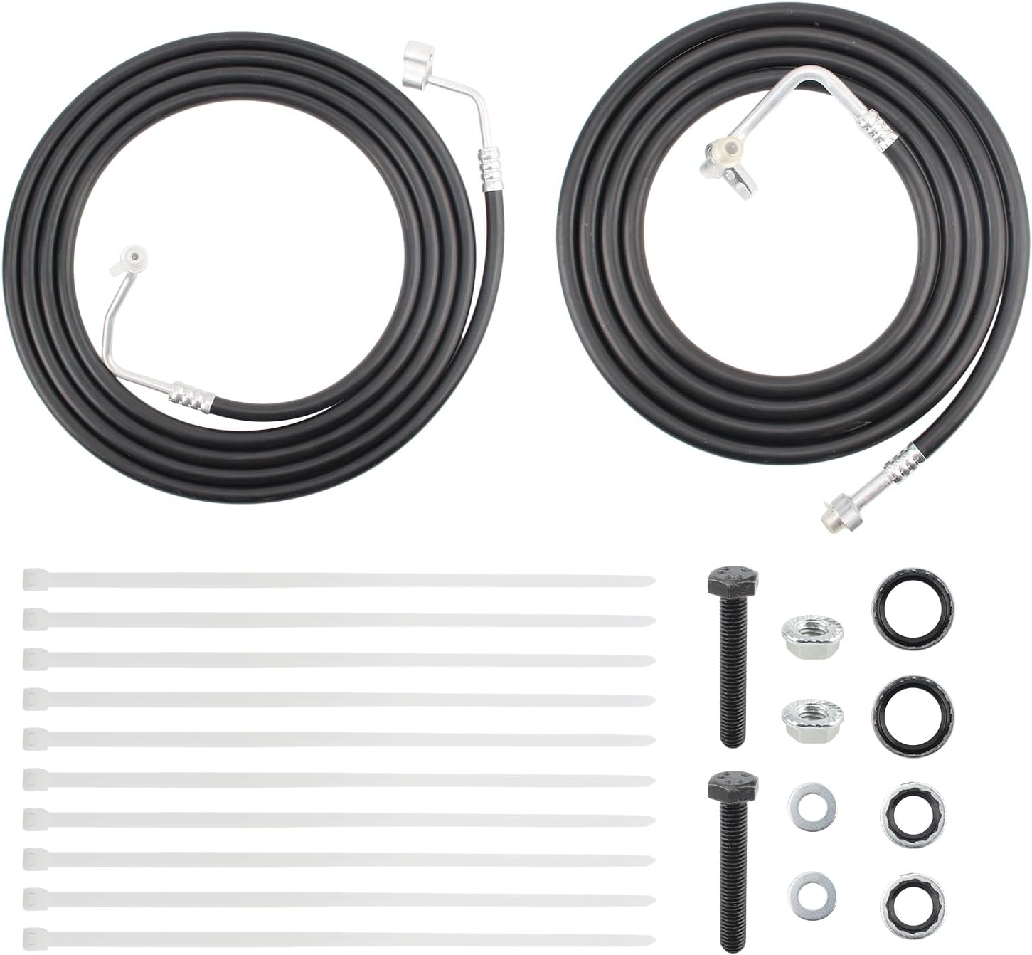AUTOKAY SU33468 Juego de línea de CA trasera para Chevy Suburban Rear Aux 2007-2014 Kit de manguera de CA Líneas de repuesto de aire acondicionado