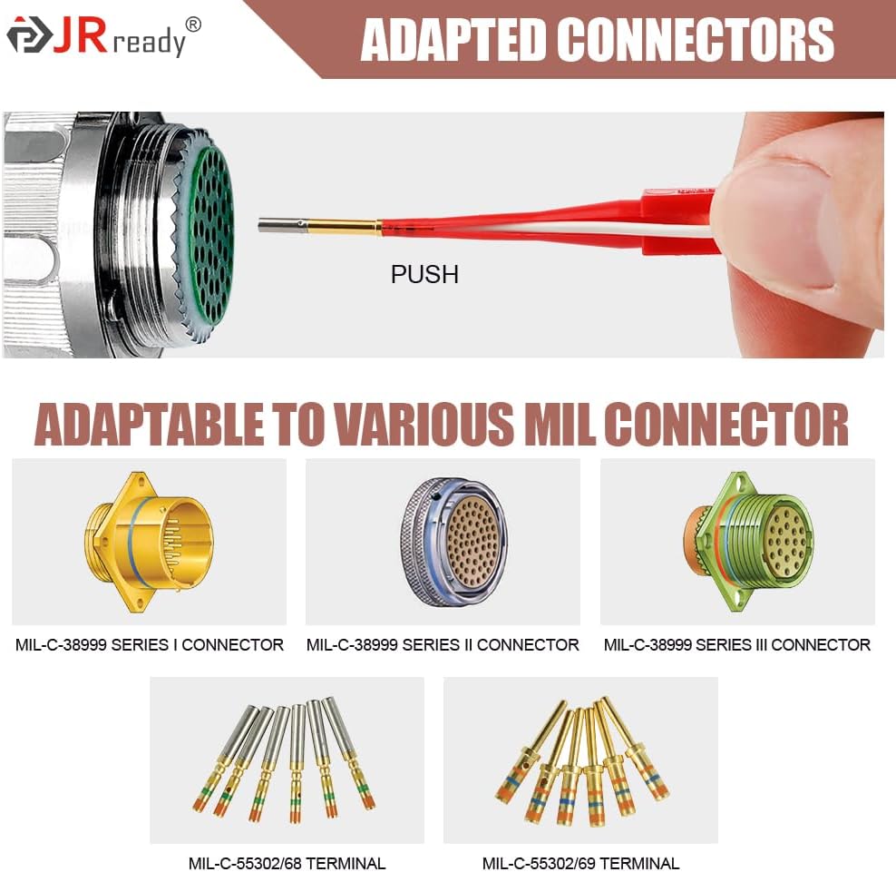 JRready Herramienta de extracción de instalación de barril sólido M8196914-10 20 para mantenimiento de conectores eléctricos en sistemas de