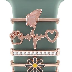 Abalorios para Apple Watch Band de 1.575 in 1.614 in 1.732 in 1.496 in 1.772 in 1.654 in, joyería de diamantes de metal para anillo decorativo, Abalorios para Apple Watch Band de 1.575 in 1.614 in 1.732 in 1.496 in 1.772 in 1.654 in, joyería de diamantes de metal para anillo decorativo,