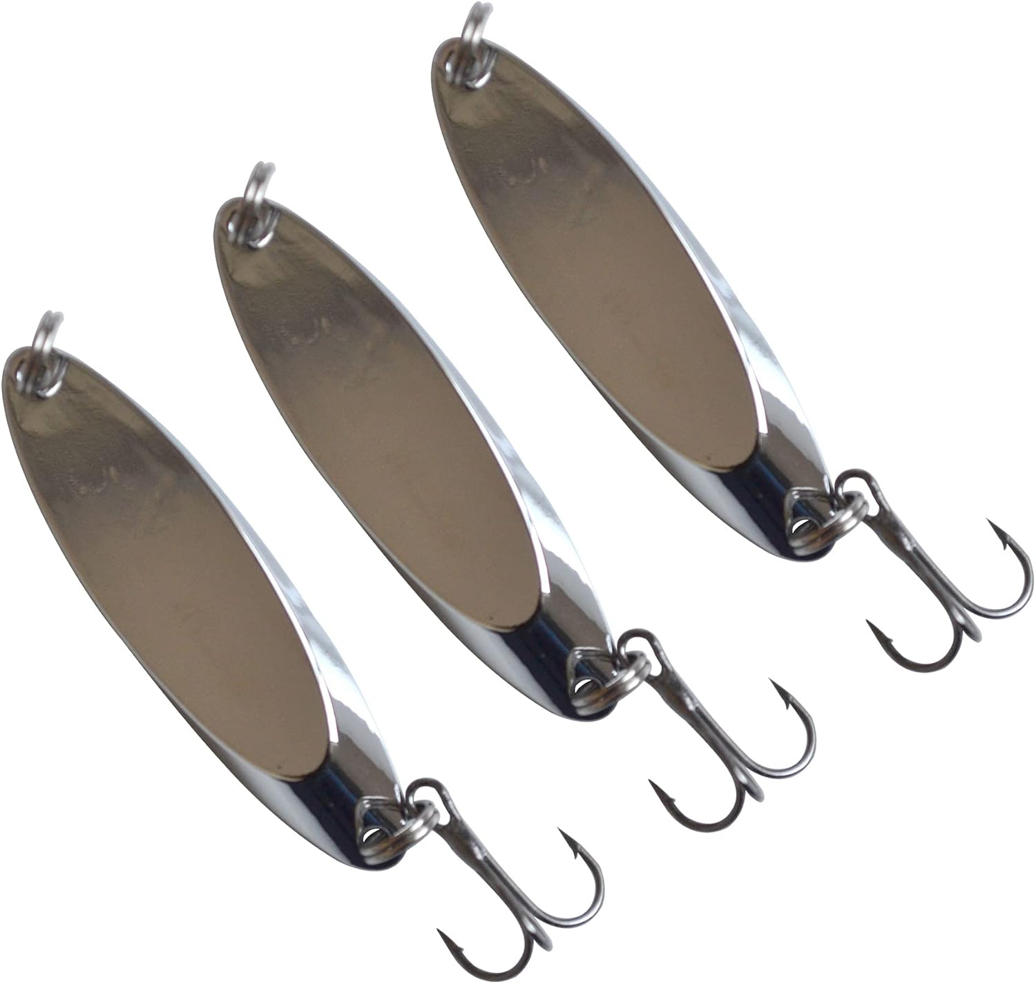 Juego de 5 cucharas de señuelo de pesca, anzuelos de pesca para lubina, trucha, kit de señuelos de aleación de zinc, cucharas de lentejuelas, cebos