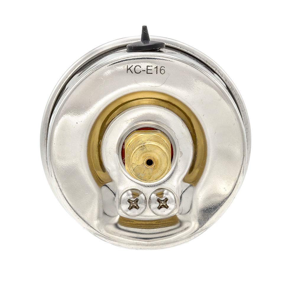 PIC Gauges AG-202L-254G Medidor de presión de 0-200 PSI, dial de 2 12″, conexión NPT macho de 14″, montaje trasero central, escala única, relleno de