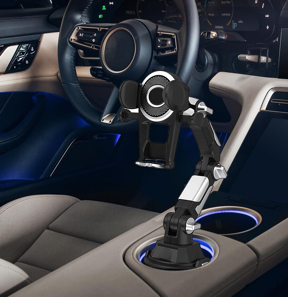 LOUSNX Soporte de teléfono para automóvil, soporte universal de 360 de rotación de 360, soporte para teléfono para taza de automóvil sin sacudidas,