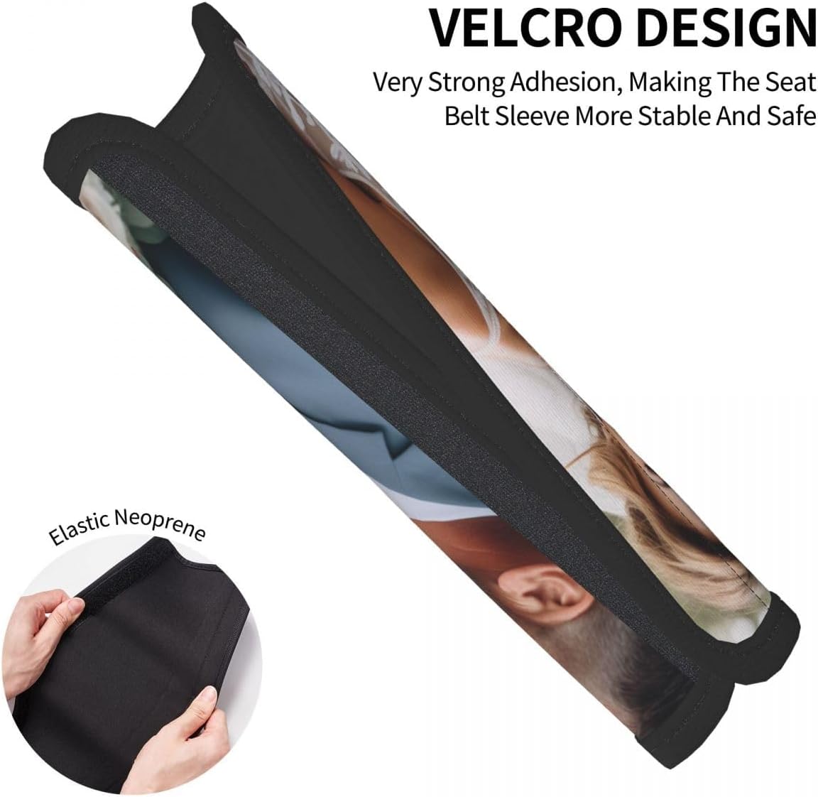 Cojín personalizado para cinturón de seguridad de automóvil, 2 unidades, personalizable, funda para cinturón de seguridad, añade tu foto, logotipo,