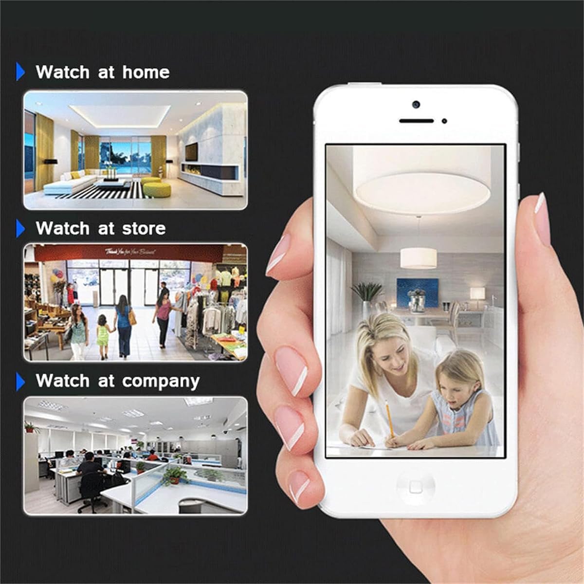 YuuKeni Camtrix – Mini cámara de seguridad magnética, mini cámara de seguridad magnética inalámbrica HD de 1080p, enfoque espía magnética, mini