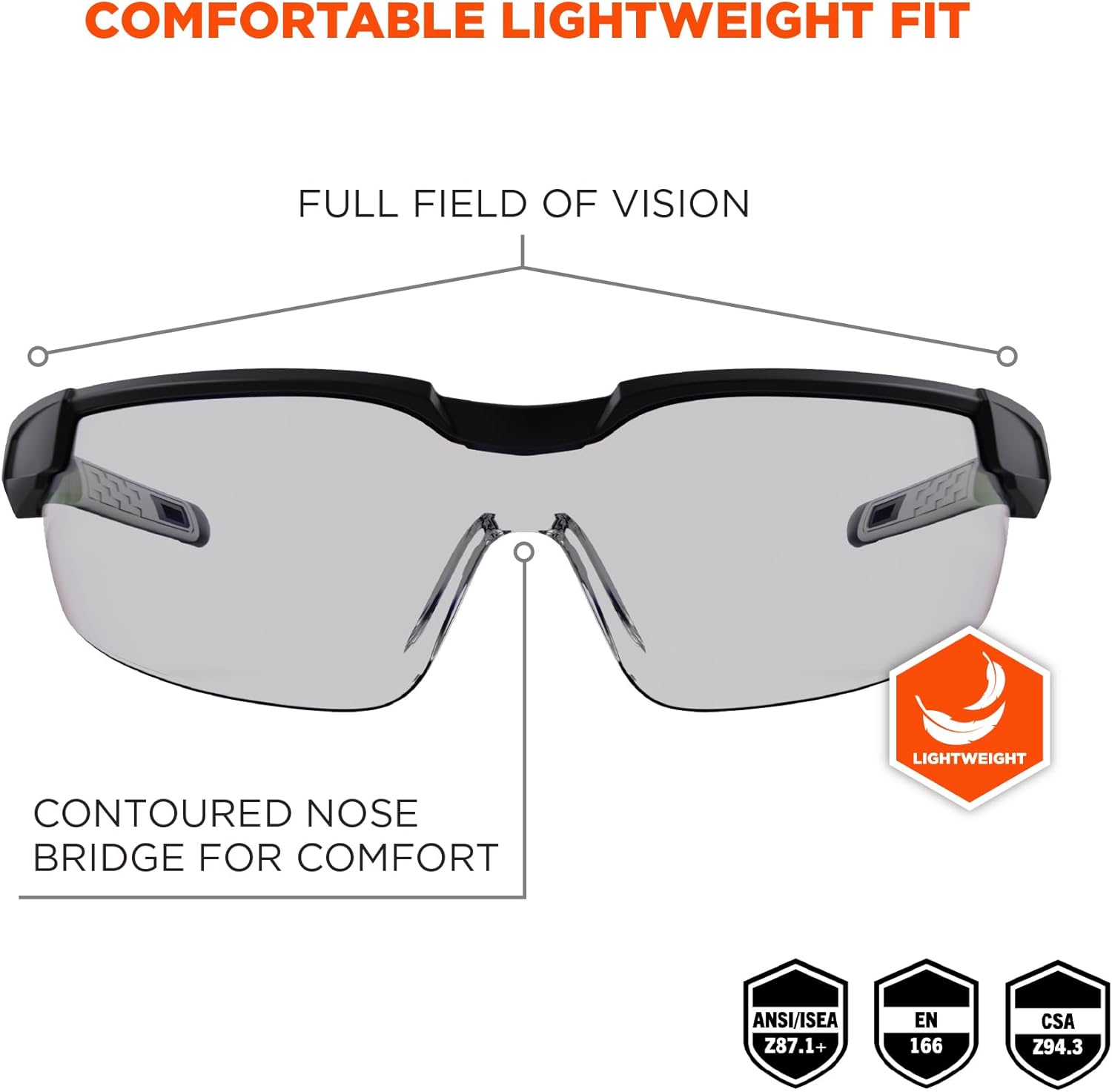 Ergodyne Gafas de seguridad ajustables Skullerz Dellenger, z87
