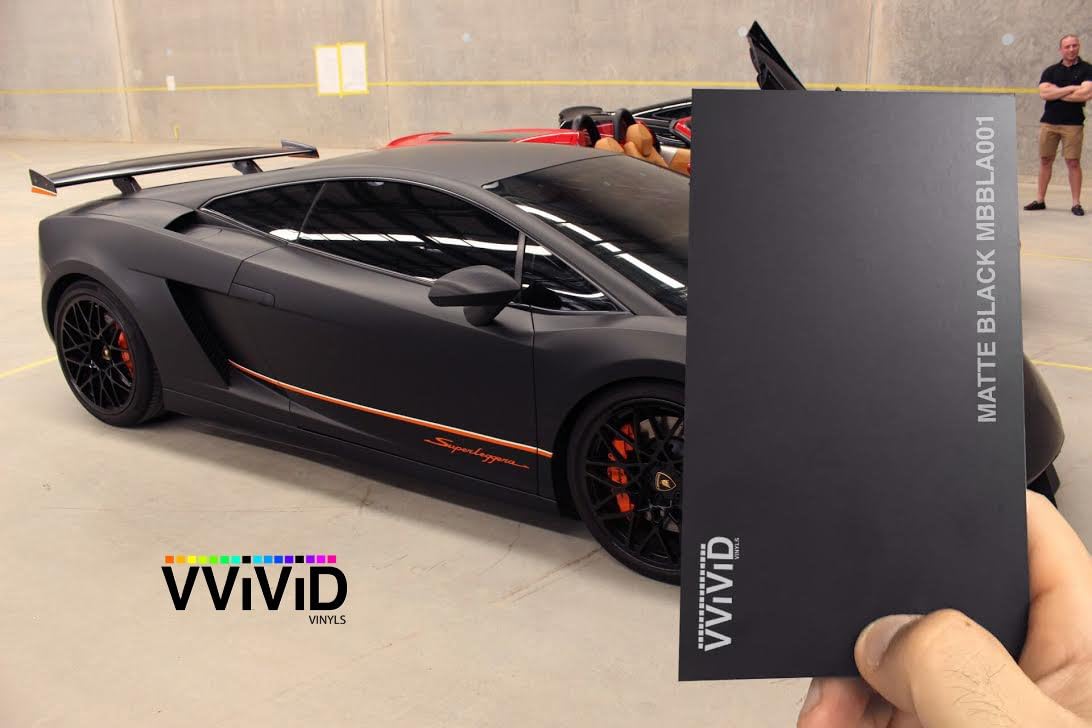 Película negra mate de vinil para automóvil con liberación de aire 3MIL-VViViD8, Negro