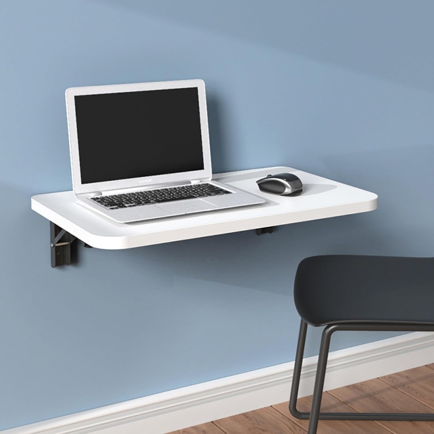 Mesa plegable montada en la pared, escritorio plegable montado en la pared para espacios pequeños, escritorio, oficina, hogar, cocina, mesa de