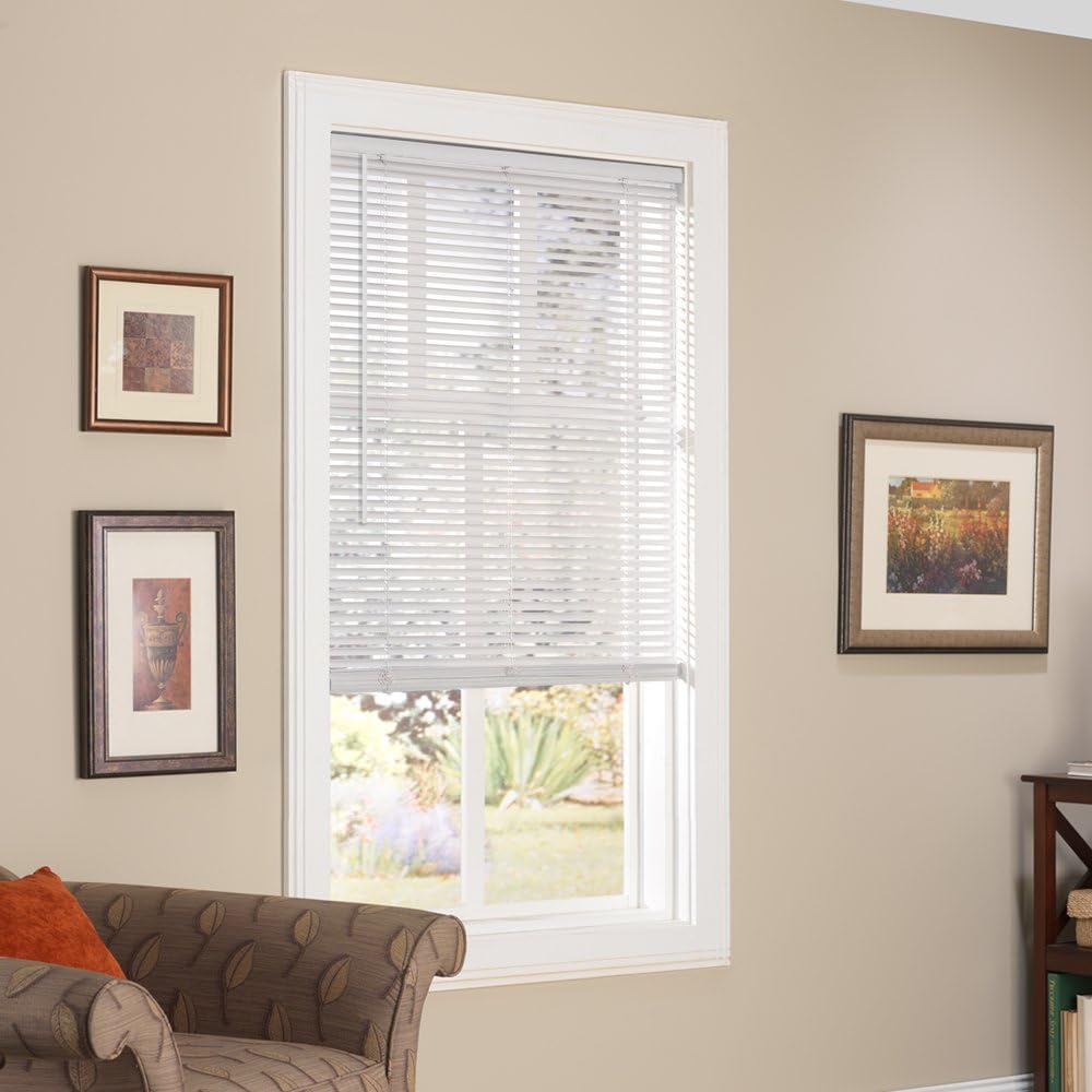 Mini persianas de vinilo de 1 pulgada sin cordón para oscurecer la habitación para ventanas – A partir de $9.97 – (más de 1,400 tamaños