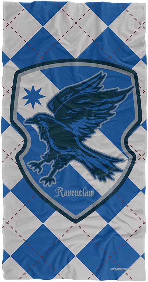LOGOVISION Harry Potter Ravenclaw Plaid Sigil – Toalla de playa con licencia oficial de 30 x 60 pulgadas