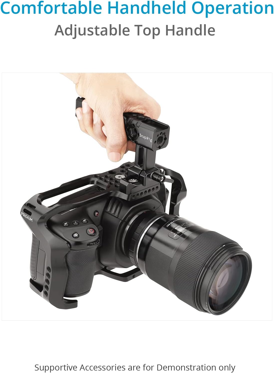 PROAIM SnapRig – Mango superior NATO para cámara réflex digital pequeña y mediana  Diseño ajustable con agarre cómodo y seguro  Ofrece múltiples