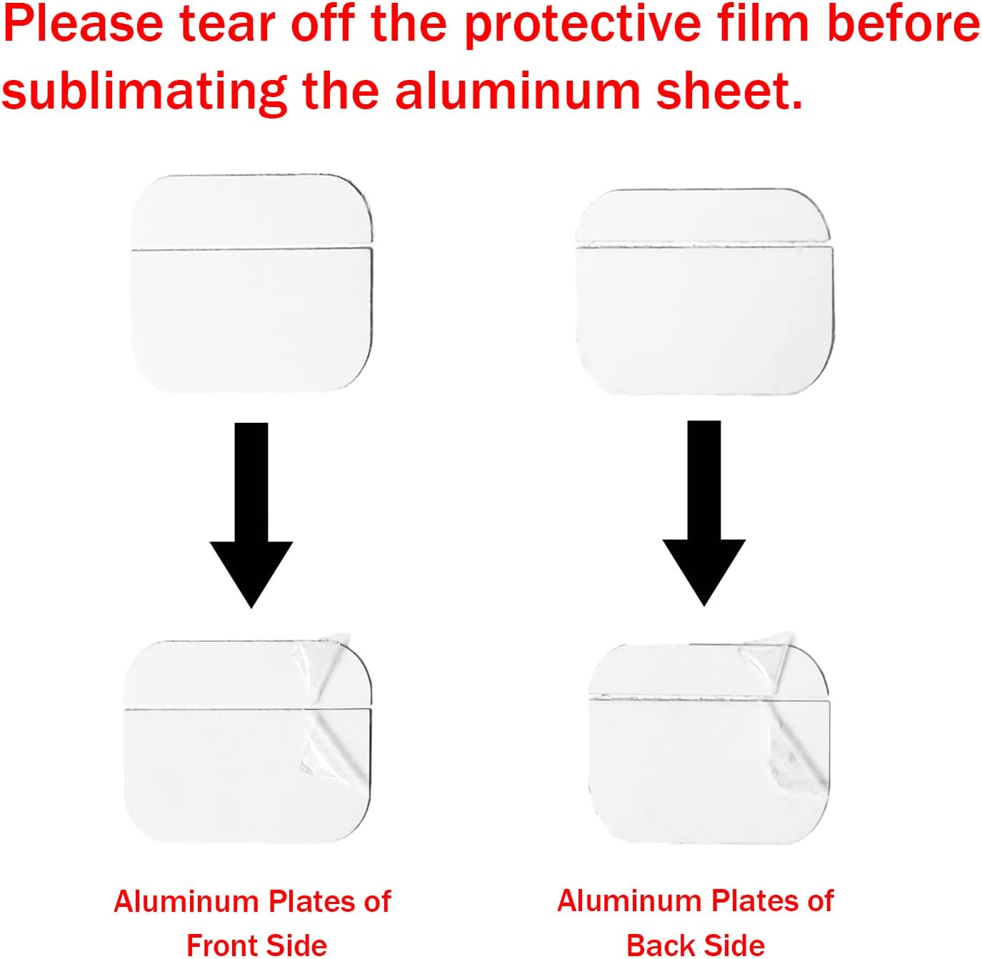 5 piezas de funda de TPU suave para sublimación, compatible con AirPods Pro, bricolaje, estuche en blanco, regalos personalizados con insertos,