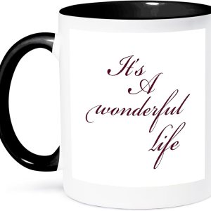 3dRose mug_79141_4 “Its A Wonderful Life- Inspirational Sayings” – Taza negra de dos tonos, 11 onzas, multicolor 3dRose mug_79141_4 “Its A Wonderful Life- Inspirational Sayings” – Taza negra de dos tonos, 11 onzas, multicolor