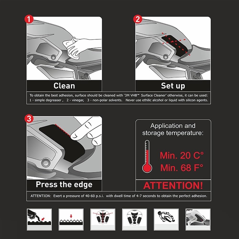 Motorcycle Fuel Tank Sticker for Y&AMAHA MT-09 MT09 FZ09 FZ-09 2013-2020 2019 2018 2017 2016 Anti Slip Tank Pad Sticker Gas Knee Grip Traction Side