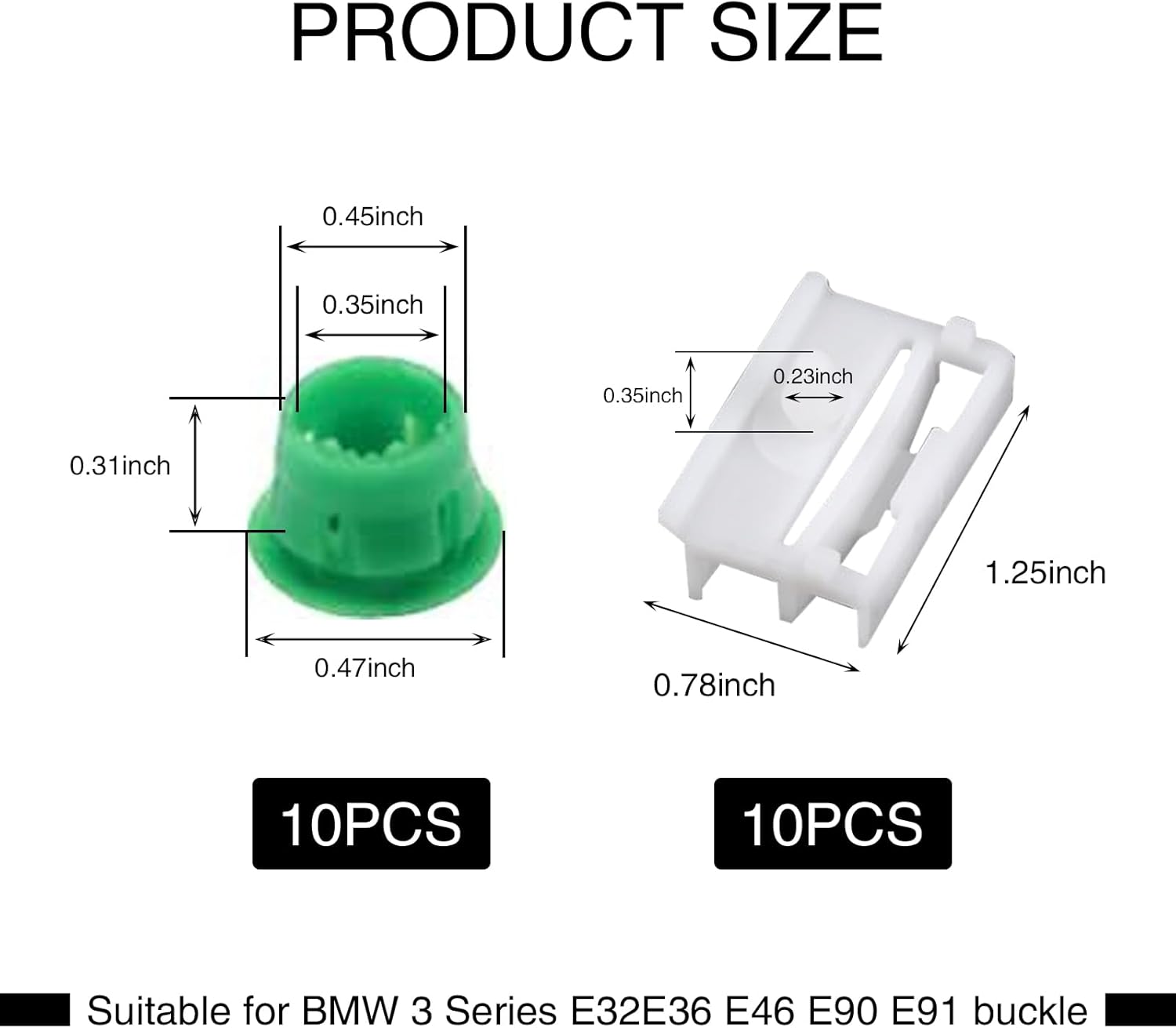 Jawmoy 20 piezas de clips de sujeción para faldón de umbral de automóvil, placa basculante para faldón lateral de repuesto 51711932996 51718184574,