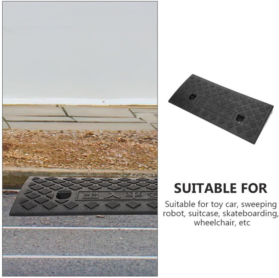 Healifty Rampa de goma para silla de ruedas, rampa de umbral industrial, rampa para bordillos, rampas para bordillos, rampas de inclinación para